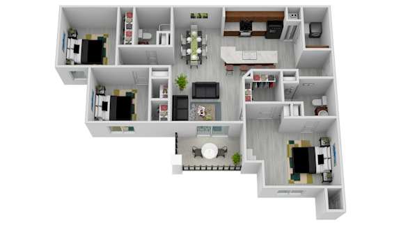 Floor Plan  Unit CA at Arbours at Villa Rica, LLC, Villa Rica, Georgia