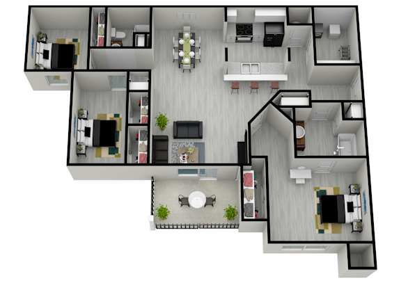 Floor Plan  Cb-FloorPlan at Arbours at Covington Apartments, Covington Georgia