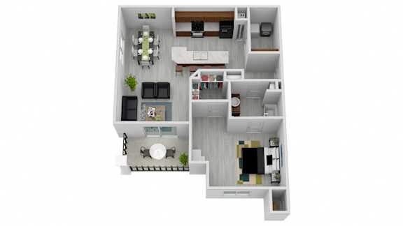 Floor Plan  Unit AA at Arbours at Villa Rica, LLC, Villa Rica, 30180