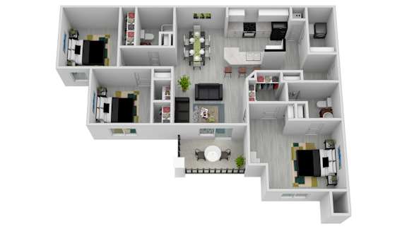 Floor Plan  CB1 Floor Plan at Arbours at Kingsland, Kingsland