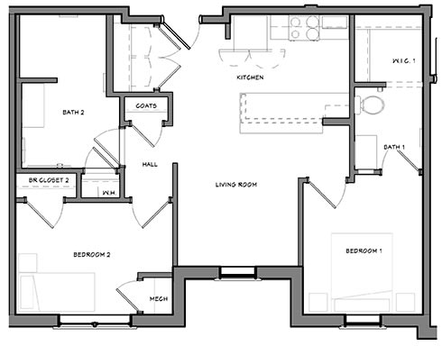 Floor Plan  Two Bedroom