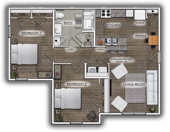 Floor Plan  2 Bedroom
