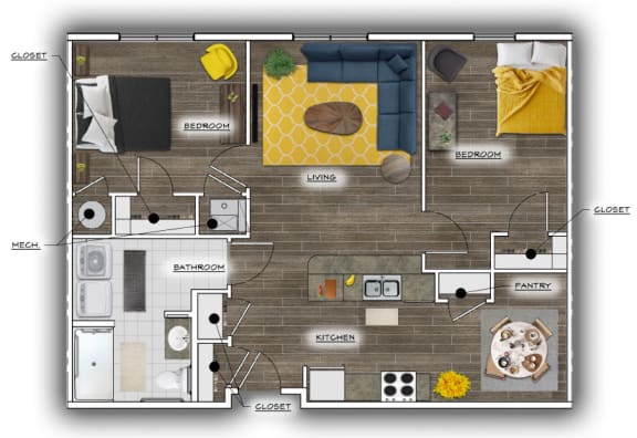 Floor Plan  2 Bedroom