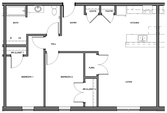 Floor Plan  Two Bedroom
