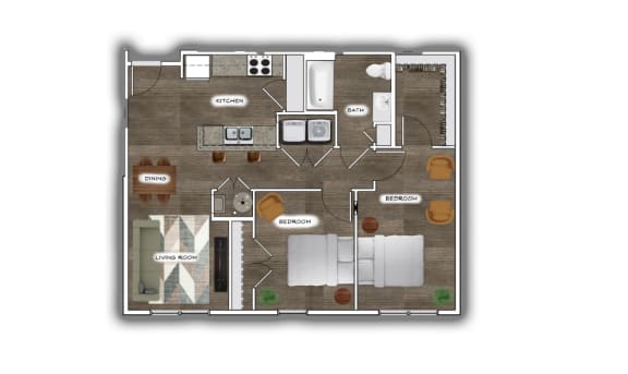 Floor Plan  2 Bedroom