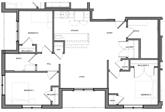 Floor Plan  Three Bedroom