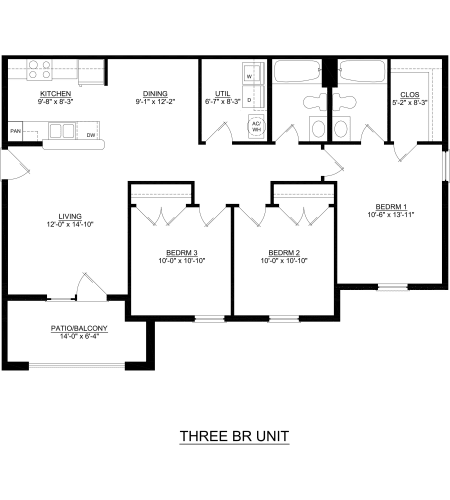 Floor Plan  Three Bedroom