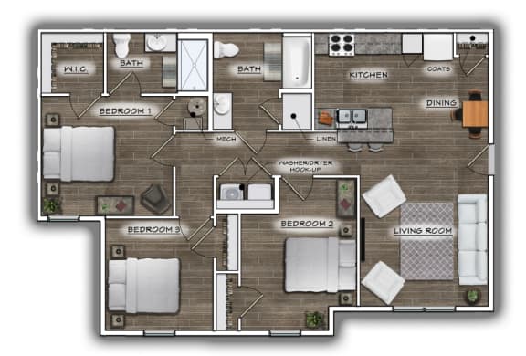 Floor Plan  3 Bedroom