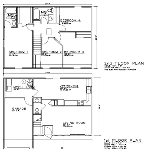 Floor Plan  A floor plan shows a two-story residential building with labeled rooms.