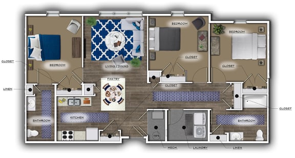Floor Plan  Three Bedroom