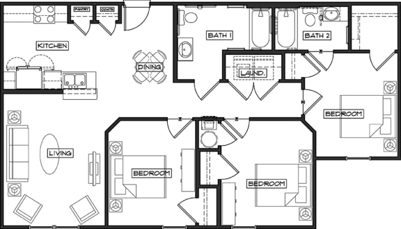 Floor Plan  3 Bedroom