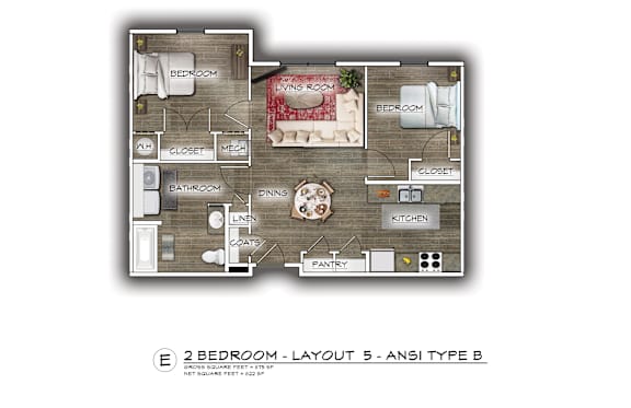 Floor Plan  a floor plan of a house with a bedroom and a living room