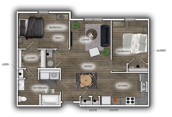 Floor Plan  2 Bedroom