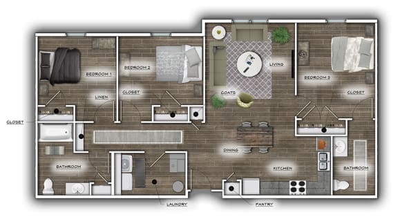 Floor Plan  3 Bedrooms
