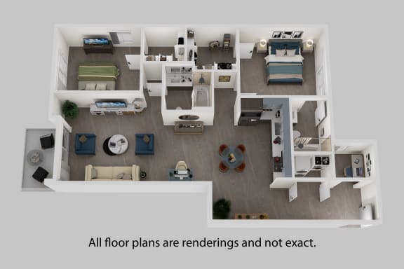 Floor Plan  2 Bedroom + 2 Bath