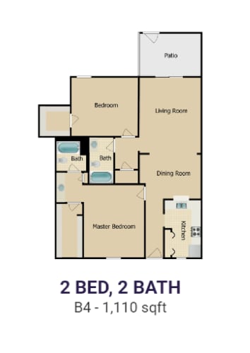 Floor Plan  a floor plan for a 2 bed 2 bath apt with roommates