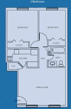 Floor Plan  2 Bedroom