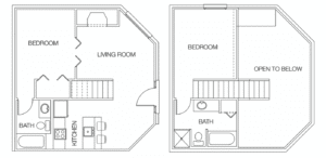 Floor Plan  2 Bedroom 2 Bath Loft