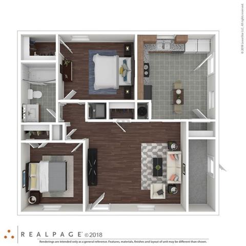 Floor Plan  Burton Place | 2 Bedroom