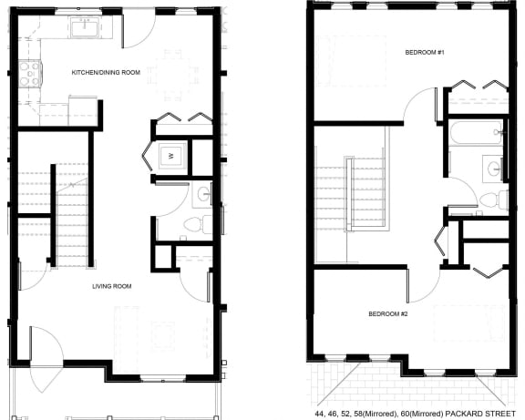 Floor Plan  two floor plan of a house with different floors