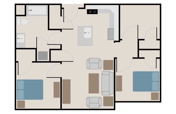 Floor Plan  Two bedroom floor plan