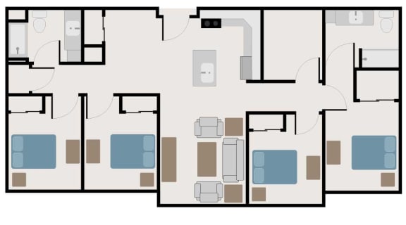 Floor Plan  Four bedroom floor plan