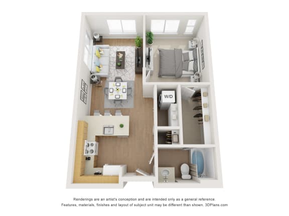Floor Plan  bedroom floor plan at the approach at summit park apartments in hendersonville, nc