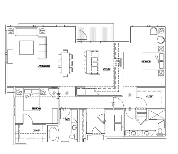 Floor Plan  2_2 Bedrm - K