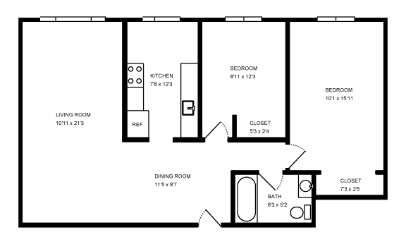 Floor Plan  a floor plan of a living room with an open floor plan with furniture and a