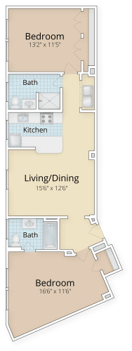 Floor Plan  floor plan of the living and dining areas of a small house