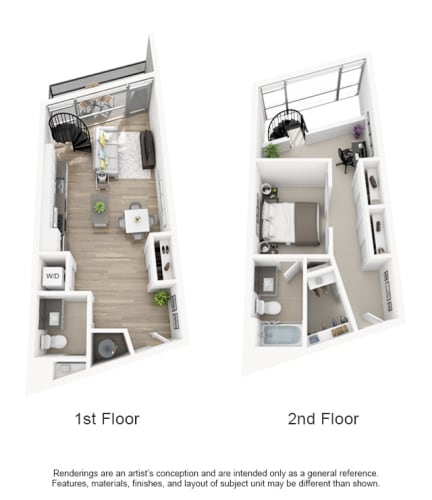 Floor Plan  One bedroom Loft at The Shay, District of Columbia 20001