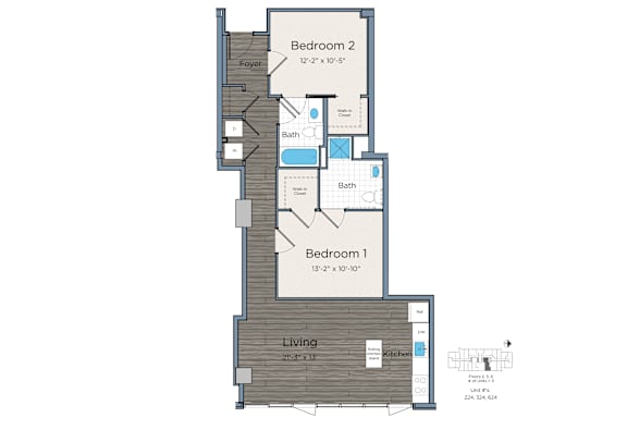 Floor Plan  two-br-resized at Lex and Leo at Waterfront Station, Washington, DC