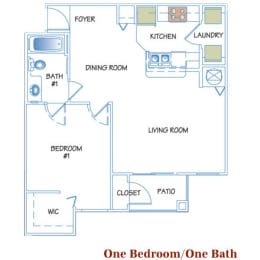 Floor Plan  1 Bedroom | 1 Bath