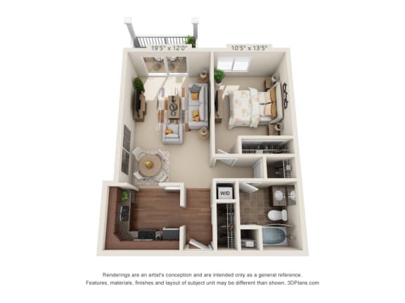 Floor Plan  Nokomis 1x1