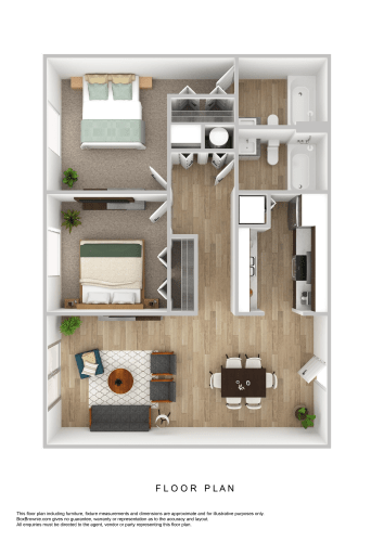 Floor Plan  a1 floor plan  1 bedroom with 2 baths  129
