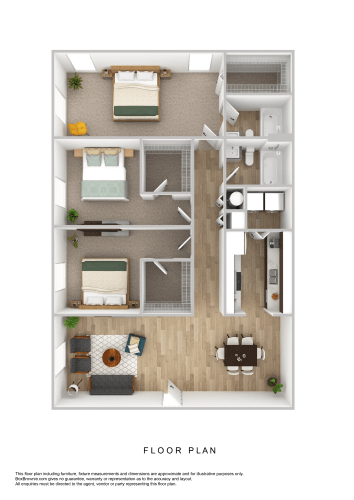Floor Plan  a floor plan of a 1 bedroom floor plan