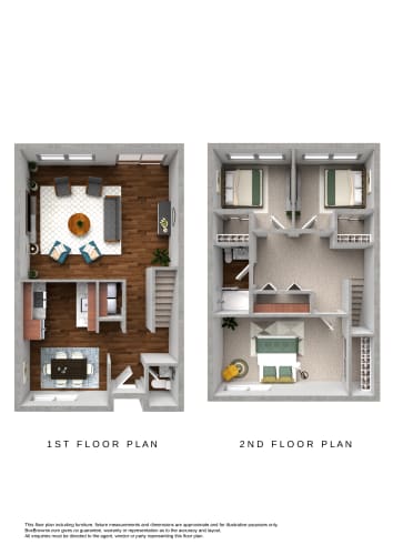 Floor Plan  a 1st floor plan and a 2nd floor plan