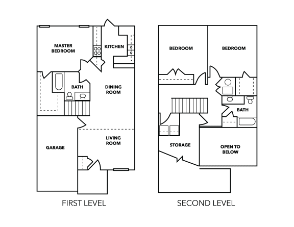 Floor Plan  a floor plan of two different floor plans of a house