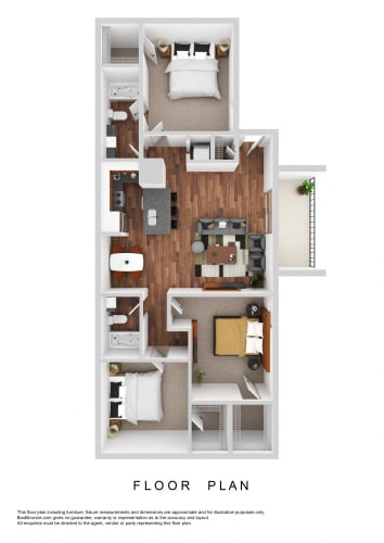 Floor Plan  3 Bed | 2 Bath
