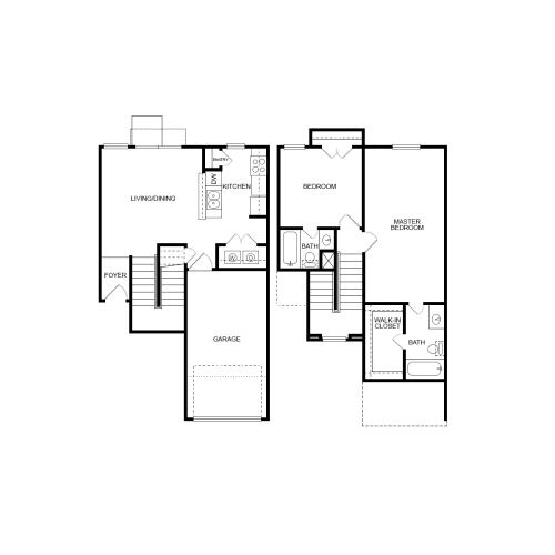 Floor Plan  2 Bed | 2 Bath