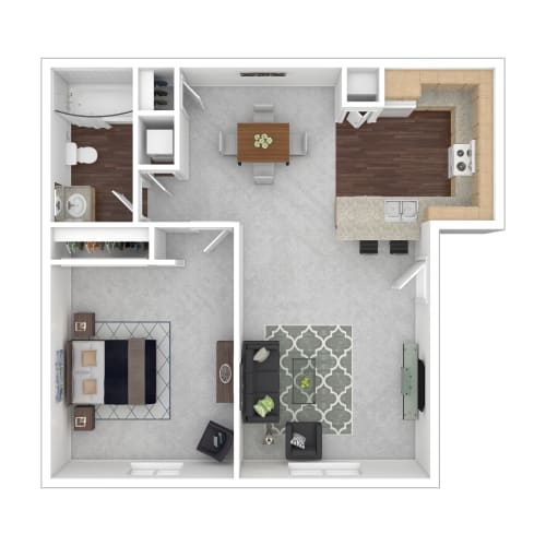 Floor Plan  a floor plan of a 1 bedroom apartment at the biltmore apartments in dallas,