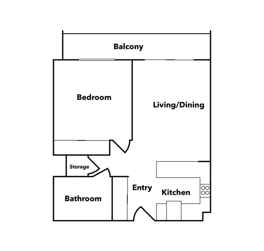 Floor Plan  1 Bed | 1 Bath