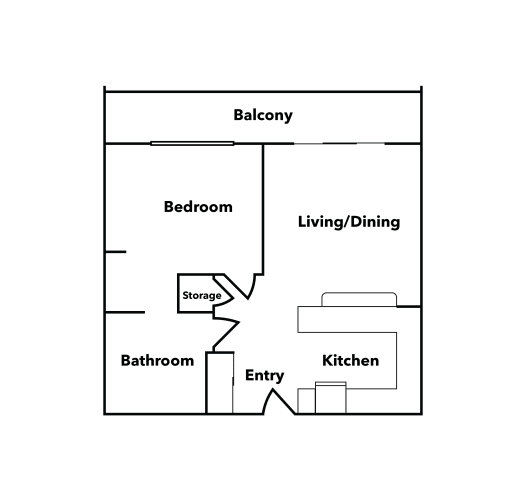 Floor Plan  1 Bed | 1 Bath