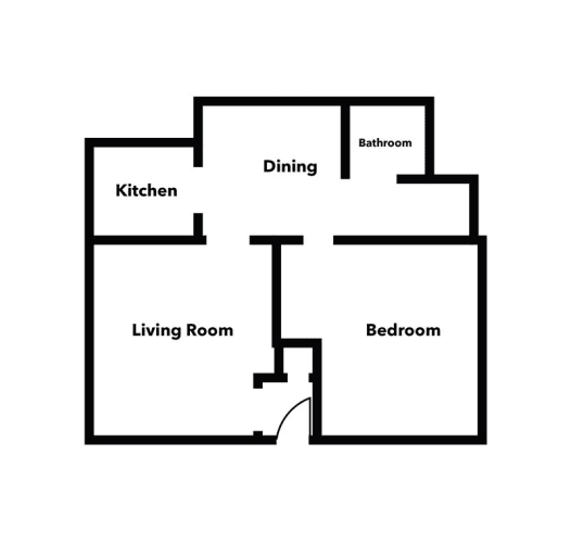 Floor Plan  1 Bed | 1 Bath