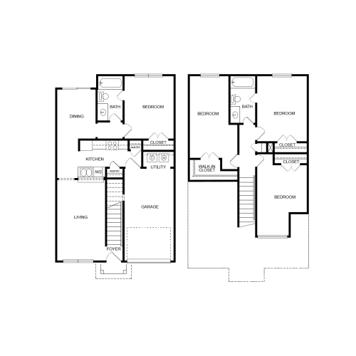Floor Plan  4 Bed | 2 Bath