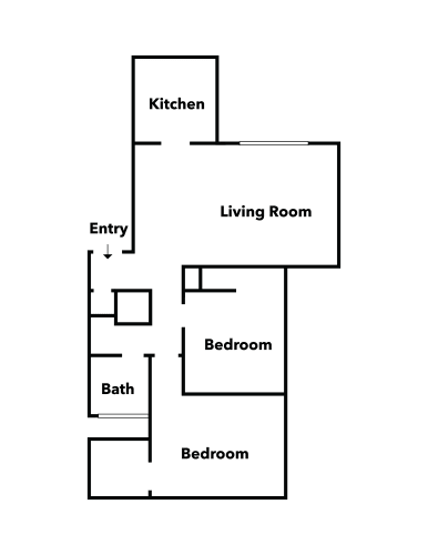 Floor Plan  2 Bed | 1 Bath
