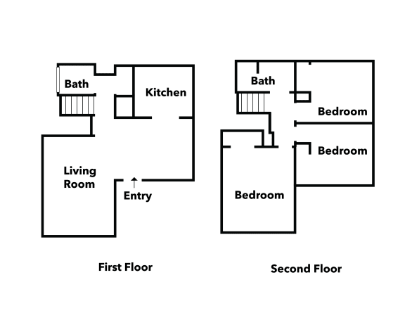 Floor Plan  3 Bed | 2 Bath