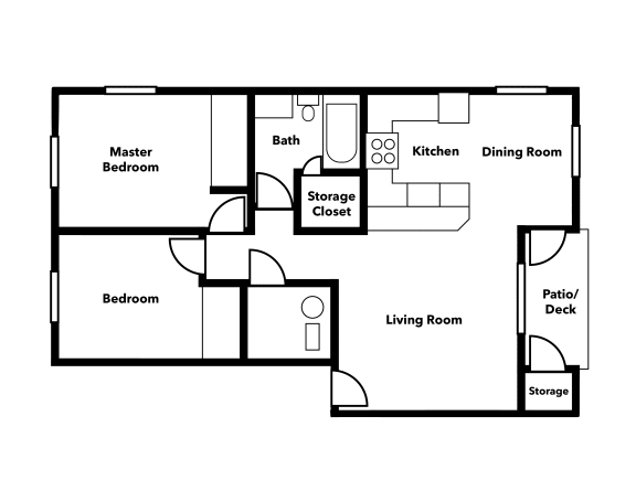 Floor Plan  a floor plan of a house with a bedroom and a living room