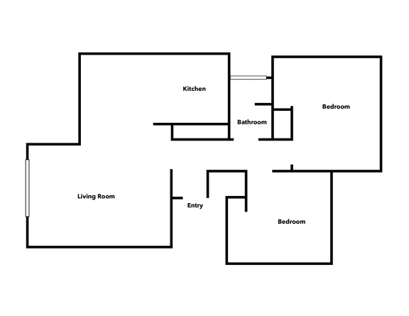 Floor Plan  2 Bed | 1 Bath