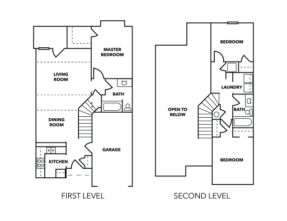 Floor Plan  a floor plan of a house with two floors and a first level and a bedroom